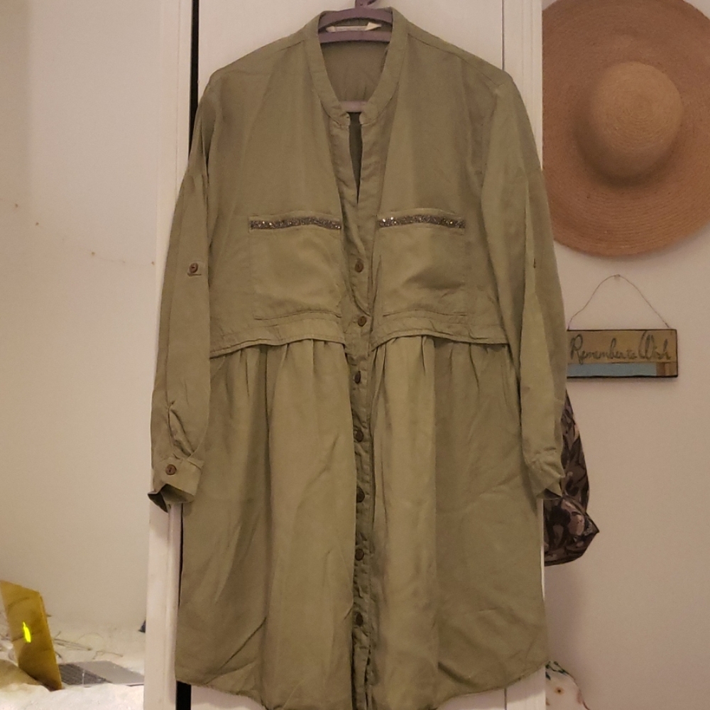 COPY - Zara Green Utility Dress L